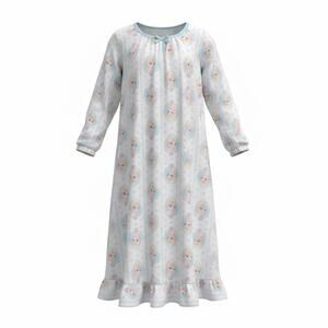 Disney Frozen Elsa Girls Nightgown Size 8 Long Sleeve Blue Pajama Dress